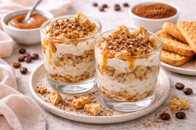 Добавьте в йогурт кофе и печенье &mdash; этот &laquo;чизкейк&raquo; готовится за 15 минут