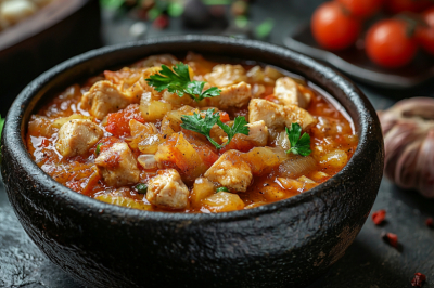 Куриный паприкаш &mdash; ароматный ужин на одной сковороде: по-домашнему вкусное горячее